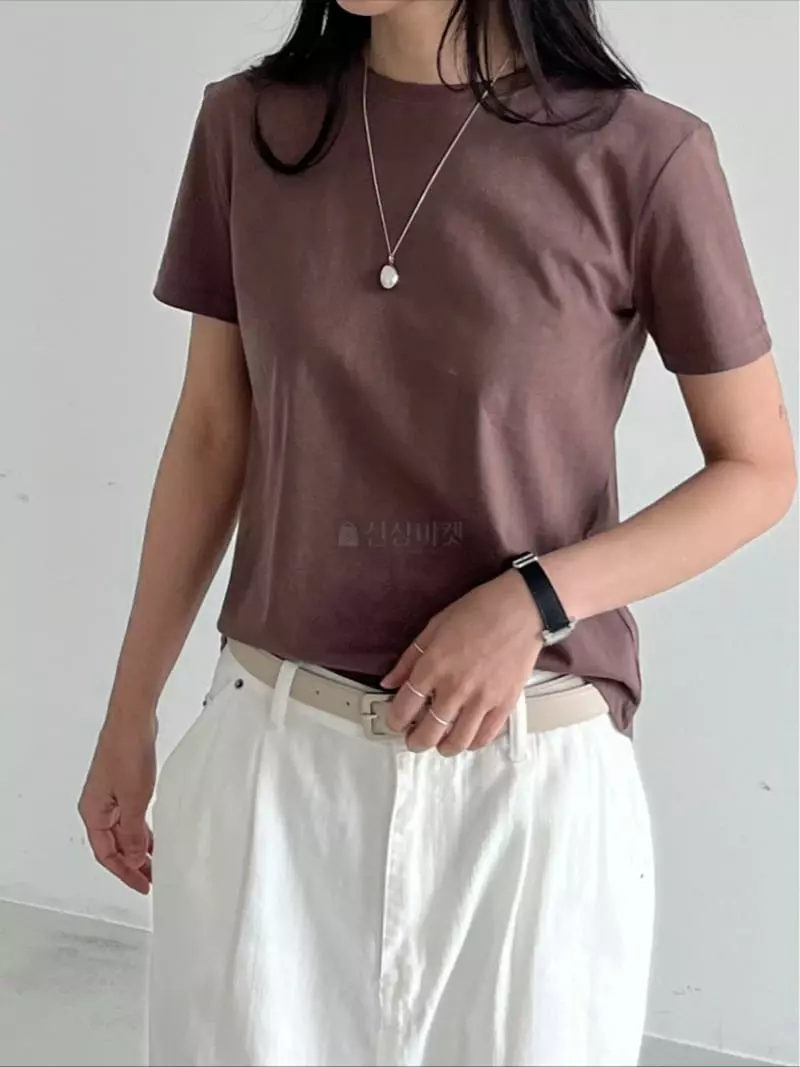 Taupe - Korean Women Fashion - #womensfashion - Wrap Tee - 9