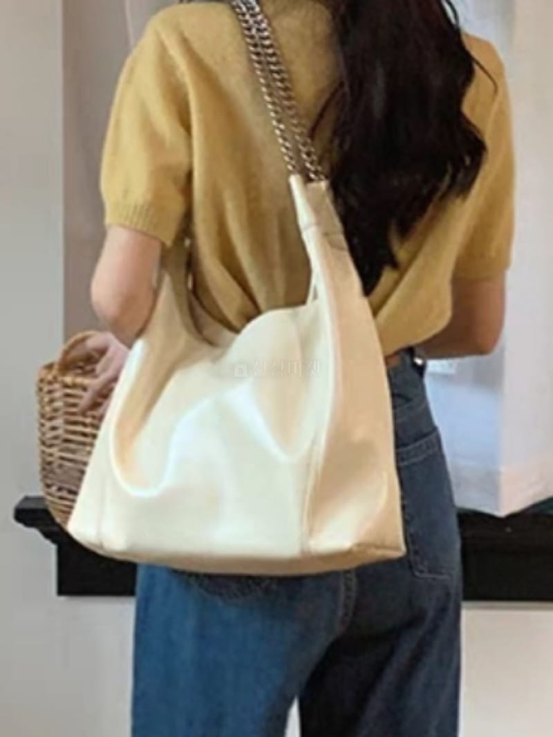 Trouvaille - Korean Women Fashion - #momslook - Drian Shoulder Baf - 5