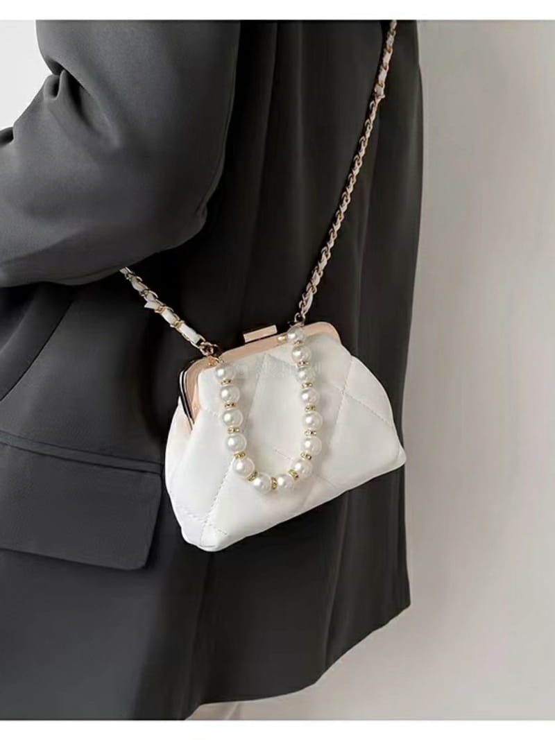 Trouvaille - Korean Women Fashion - #momslook - Pearl Tote Cross Bag - 2