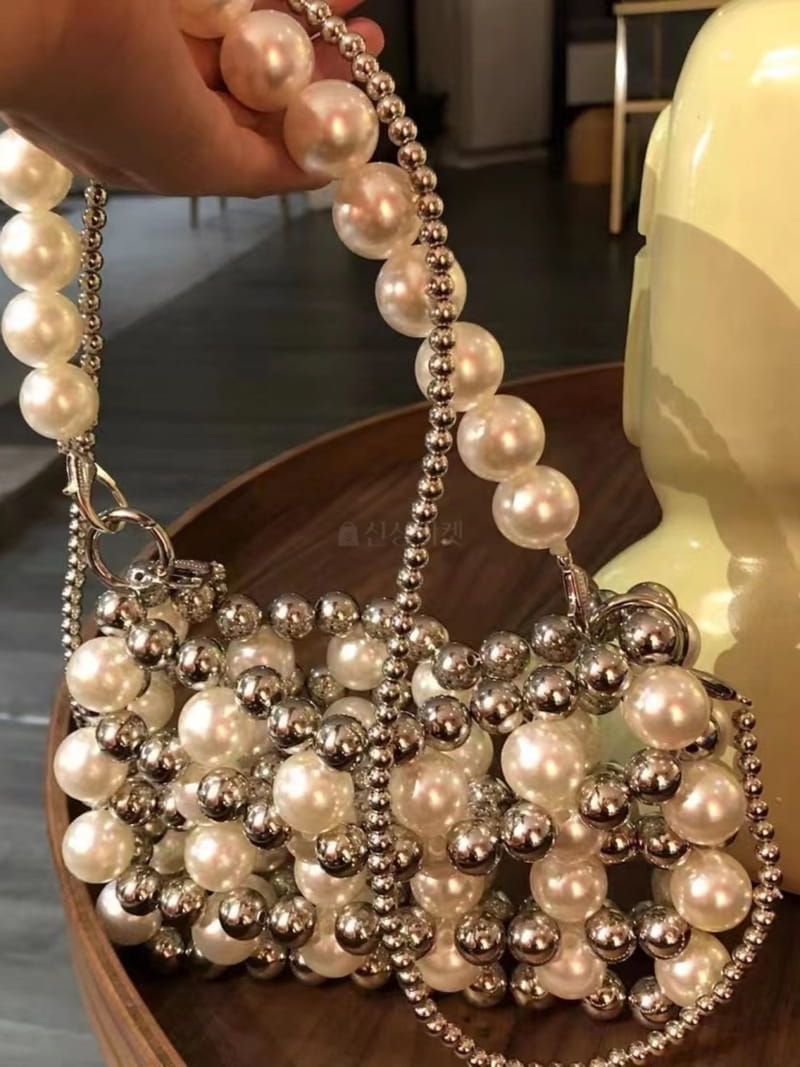 Trouvaille - Korean Women Fashion - #womensfashion - Love Pearl Tote Bag - 6