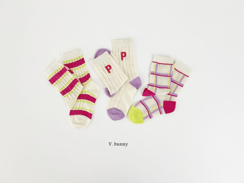 V Bunny - Korean Children Fashion - #Kfashion4kids - PP Socks Set