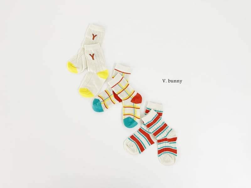 V Bunny - Korean Children Fashion - #childofig - YY Socks Set - 11