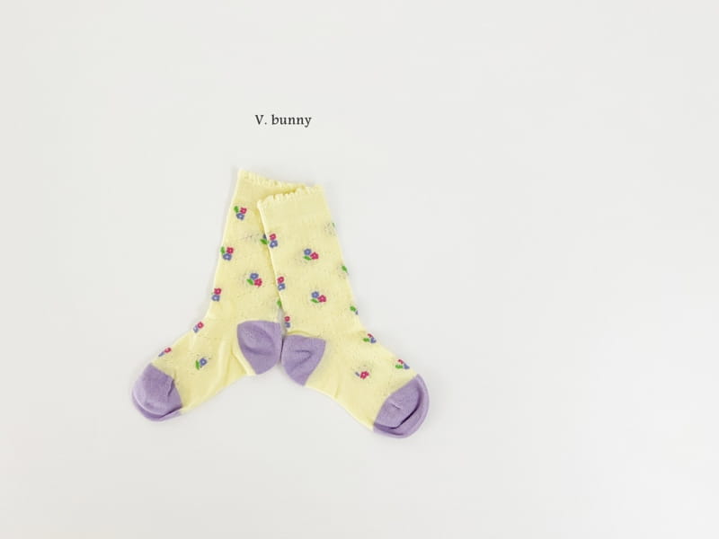 V Bunny - Korean Children Fashion - #stylishchildhood - Bog Flower Socks Set - 4