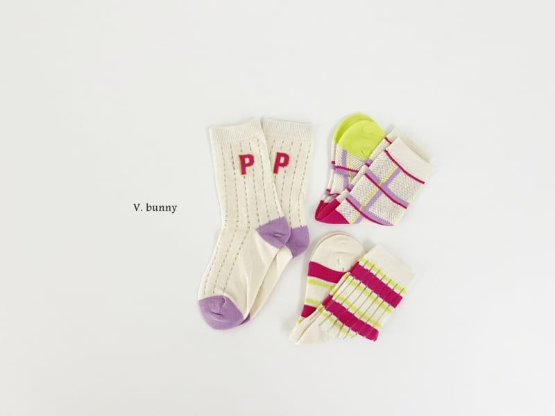 V Bunny - Korean Children Fashion - #childrensboutique - PP Socks Set - 10