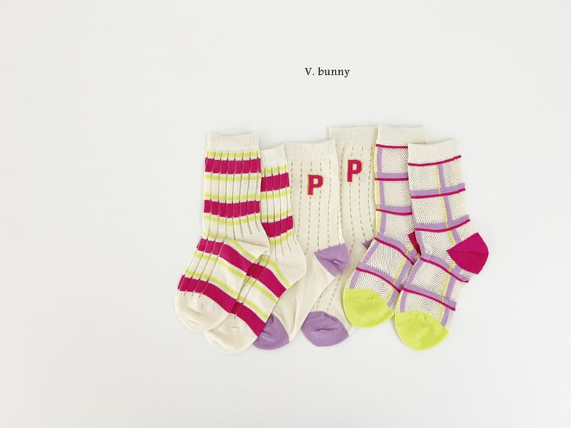 V Bunny - Korean Children Fashion - #designkidswear - PP Socks Set - 11