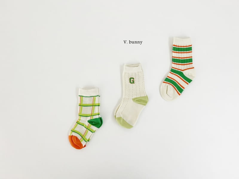 V Bunny - Korean Children Fashion - #kidsshorts - GG Socks Set