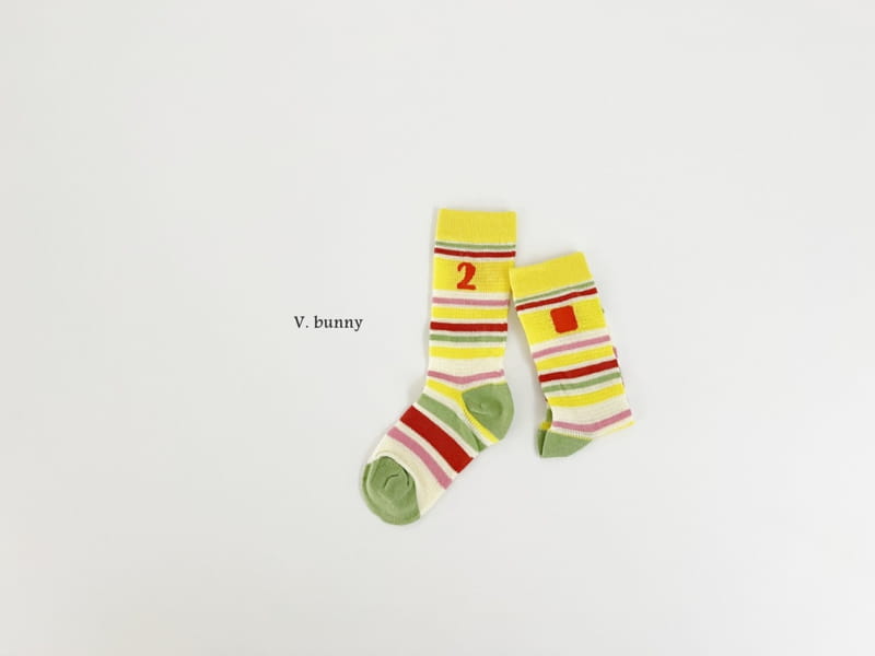 V Bunny - Korean Children Fashion - #magicofchildhood - 123 Socks Set - 2