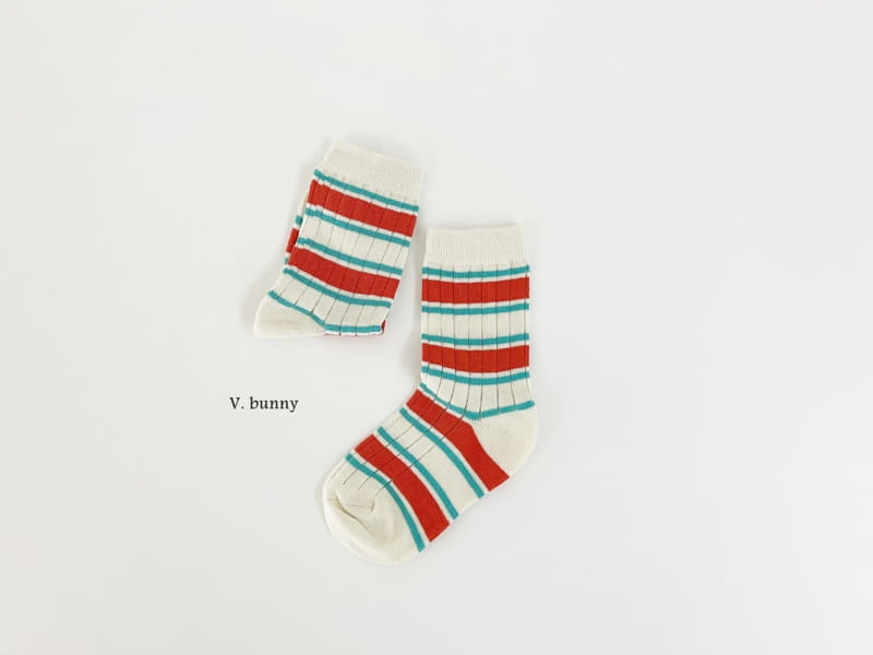 V Bunny - Korean Children Fashion - #minifashionista - YY Socks Set - 6