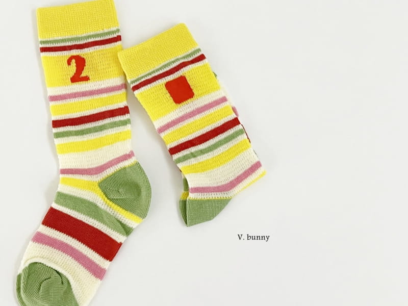 V Bunny - Korean Children Fashion - #minifashionista - 123 Socks Set - 3