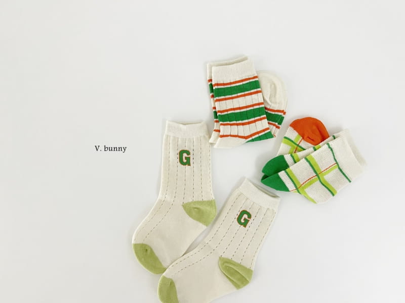 V Bunny - Korean Children Fashion - #prettylittlegirls - GG Socks Set - 8