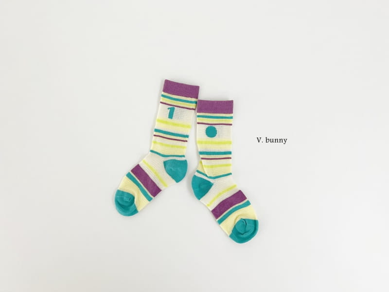 V Bunny - Korean Children Fashion - #minifashionista - 123 Socks Set - 4