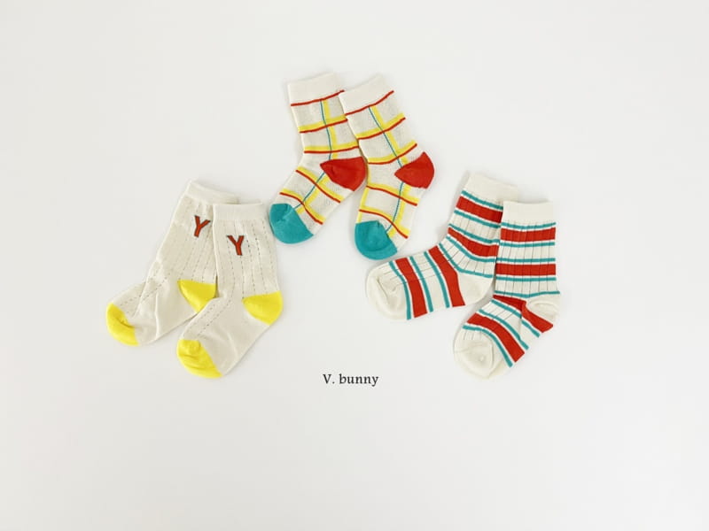 V Bunny - Korean Children Fashion - #stylishchildhood - YY Socks Set - 10