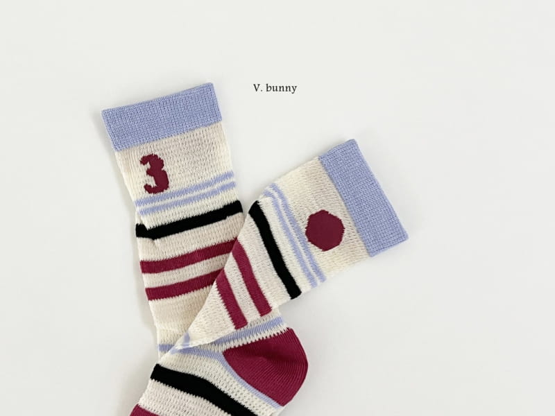 V Bunny - Korean Children Fashion - #stylishchildhood - 123 Socks Set - 7