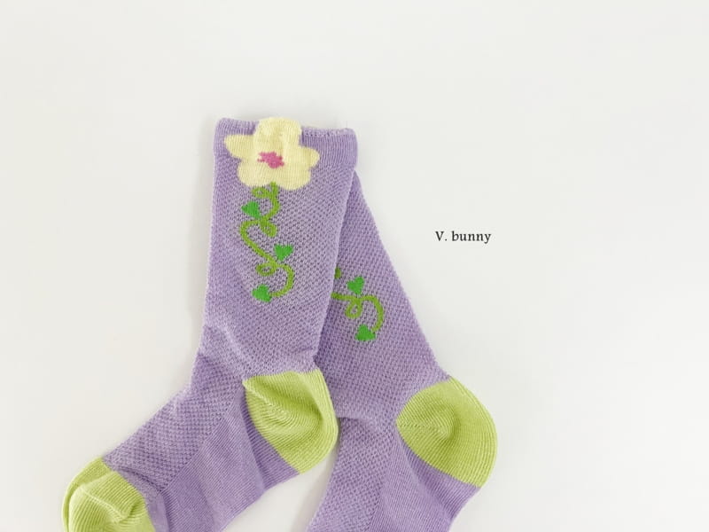 V Bunny - Korean Children Fashion - #stylishchildhood - Bog Flower Socks Set - 3