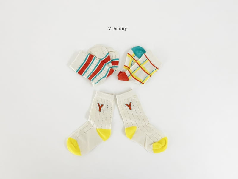 V Bunny - Korean Children Fashion - #toddlerclothing - YY Socks Set - 9