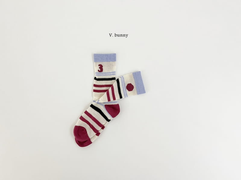 V Bunny - Korean Children Fashion - #toddlerclothing - 123 Socks Set - 6