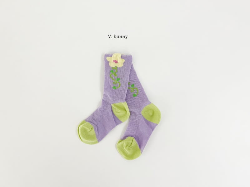 V Bunny - Korean Children Fashion - #toddlerclothing - Bog Flower Socks Set - 2