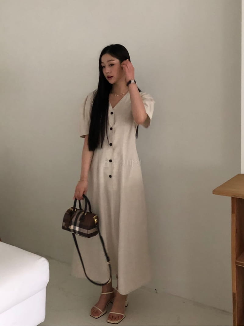 Your - Korean Women Fashion - #momslook - Mono V Neck One-piece - 2