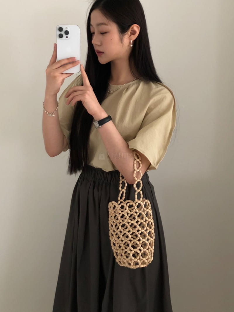 Your - Korean Women Fashion - #romanticstyle - Kanu Back Shirring Blouse - 6