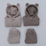 Bear Hoody Top Bottom Set