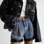 Vegan Leather Mix Jacket