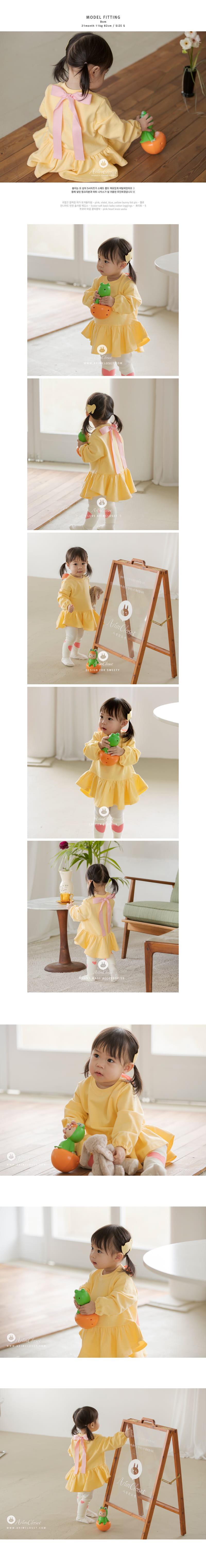 Arim Closet - Korean Baby Fashion - #onlinebabyboutique - Big Ribbon Blouse - 3