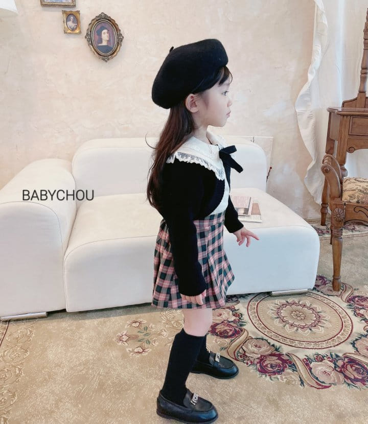 Babychou - Korean Children Fashion - #Kfashion4kids - Lewet Check Skirt - 7