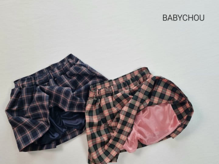 Babychou - Korean Children Fashion - #discoveringself - Lewet Check Skirt - 2