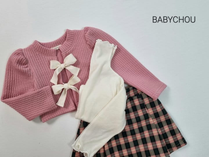 Babychou - Korean Children Fashion - #fashionkids - Lewet Check Skirt - 3