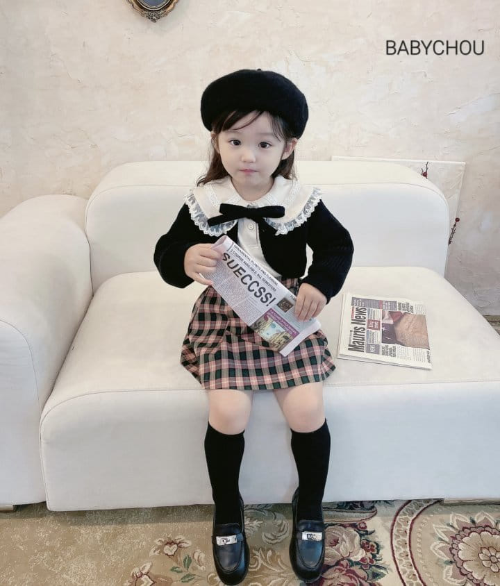 Babychou - Korean Children Fashion - #littlefashionista - Lewet Check Skirt - 8