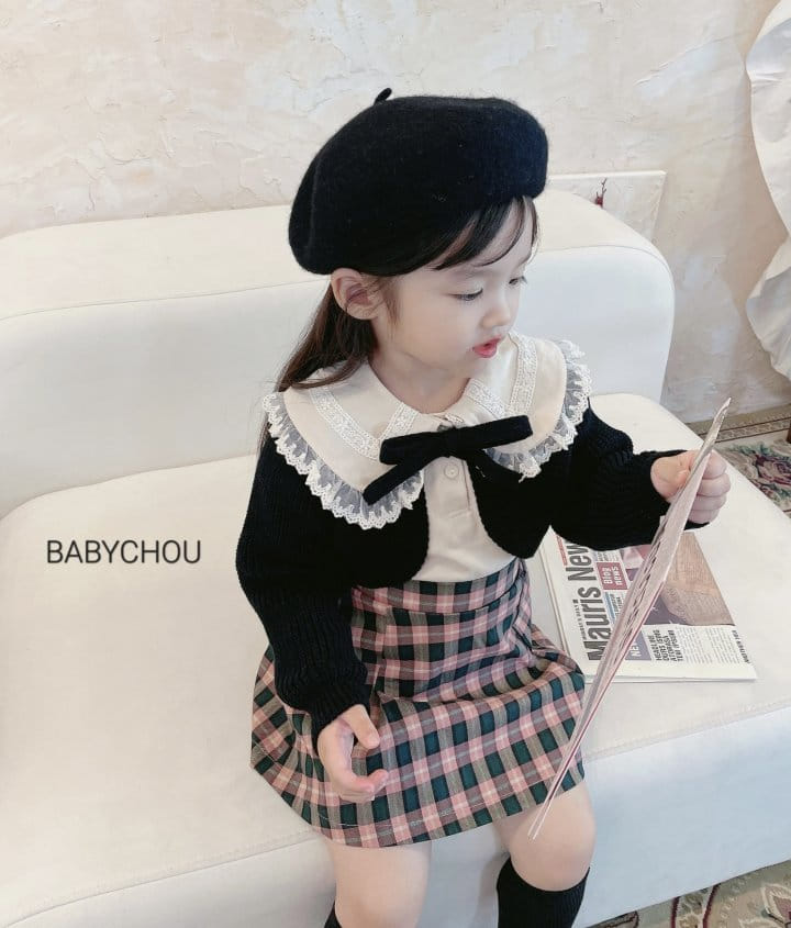 Babychou - Korean Children Fashion - #minifashionista - Lewet Check Skirt - 10