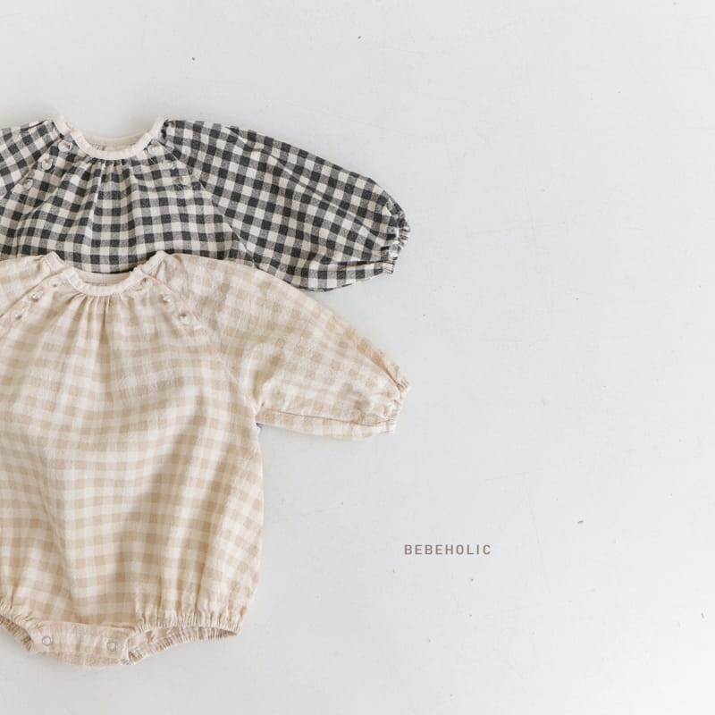 Bebe Holic - Korean Baby Fashion - #babyboutique - Bring Check Bodysuit - 2