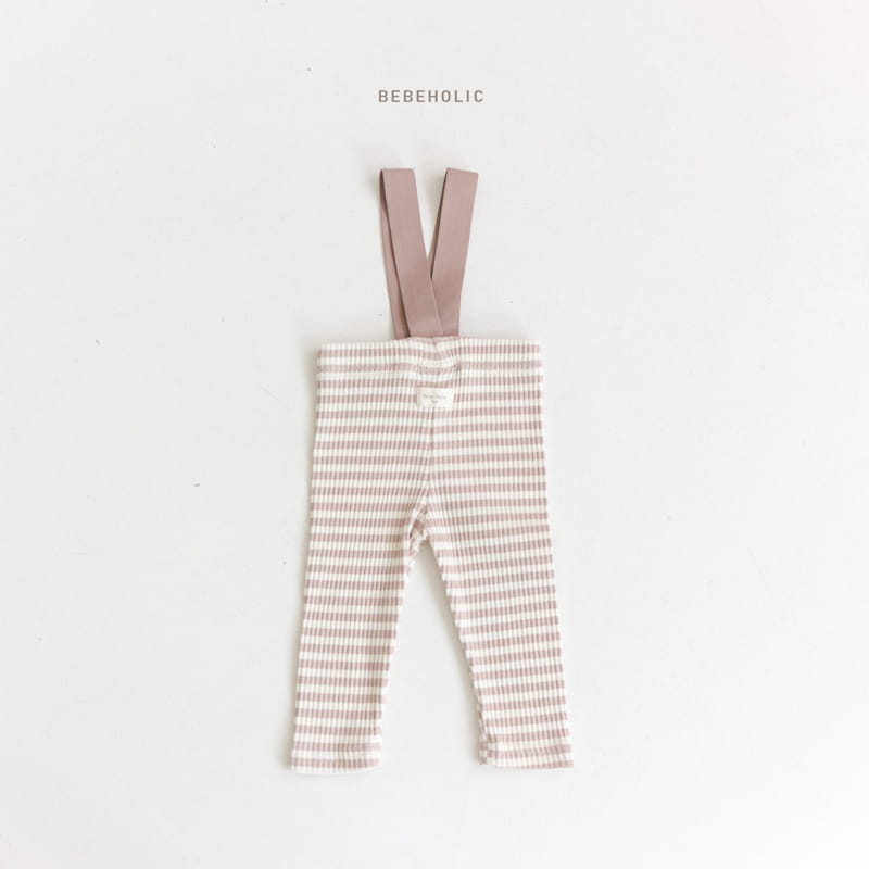 Bebe Holic - Korean Baby Fashion - #babyclothing - Stripes Dungarees Leggings - 10