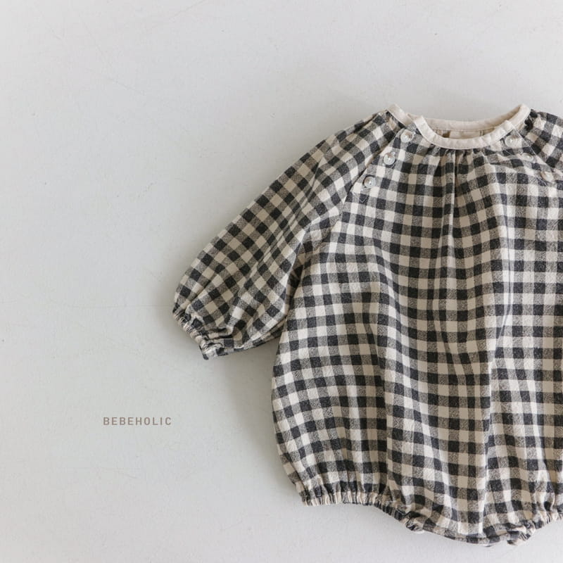 Bebe Holic - Korean Baby Fashion - #babyboutiqueclothing - Bring Check Bodysuit - 4