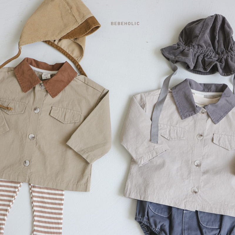 Bebe Holic - Korean Baby Fashion - #babyclothing - Color Collar Shirt Jacket - 12