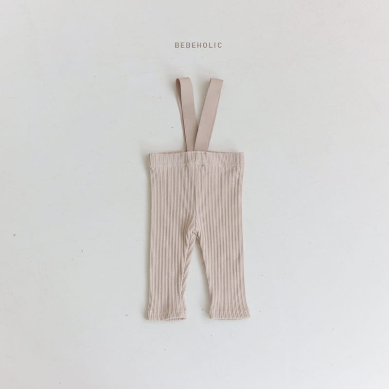 Bebe Holic - Korean Baby Fashion - #babygirlfashion - Rib Dungarees Leggings - 3