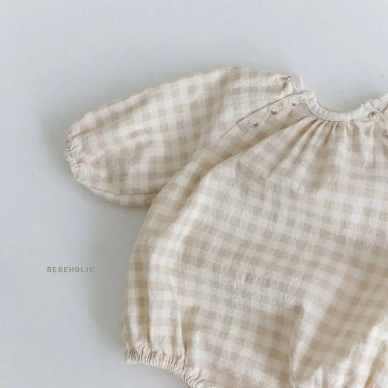 Bebe Holic - Korean Baby Fashion - #babylifestyle - Bring Check Bodysuit - 8