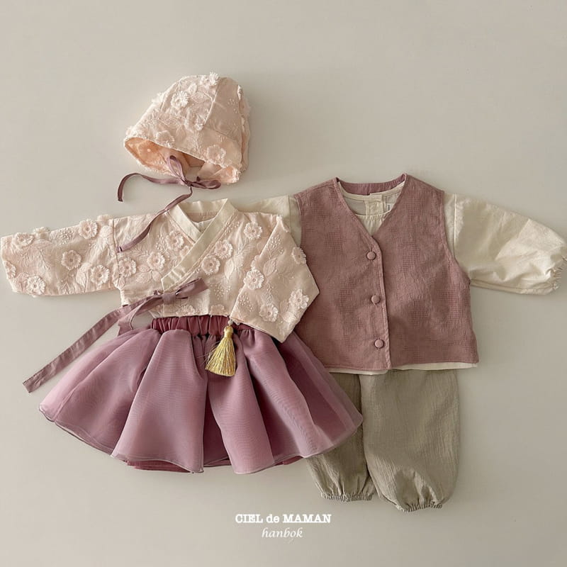 Ciel De Maman - Korean Baby Fashion - #babyfashion - Flower B Girl Hanbok Bebe - 6