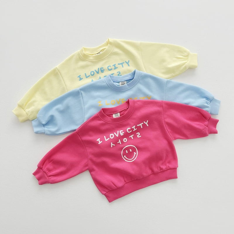 Daily Daily - Korean Children Fashion - #Kfashion4kids - City Smile Top Bottom Set - 5