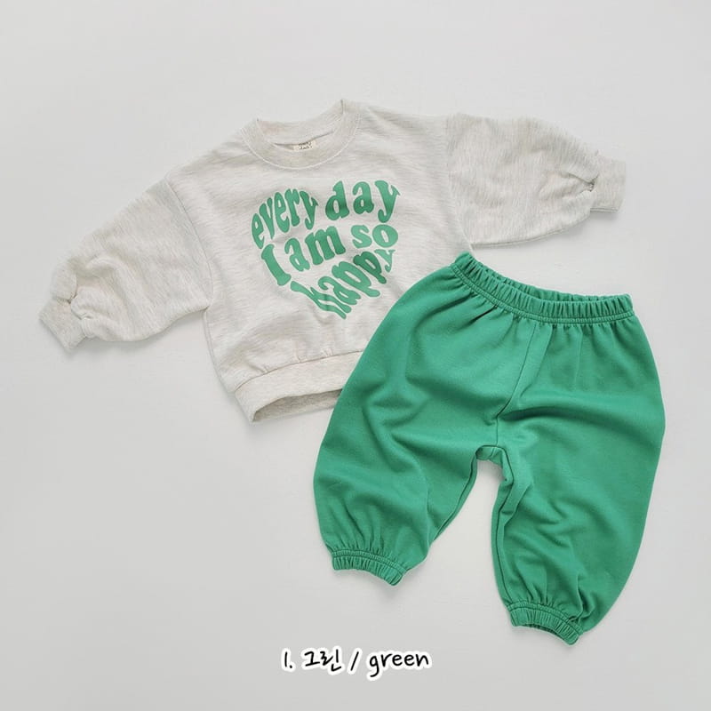 Daily Daily - Korean Children Fashion - #designkidswear - Love Day Top Bottom Set - 2