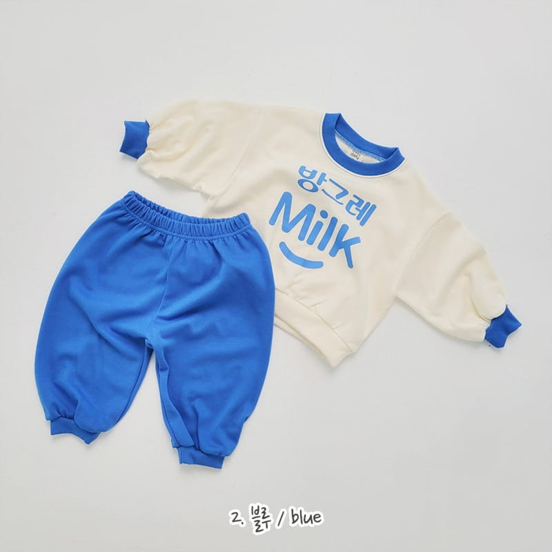 Daily Daily - Korean Children Fashion - #designkidswear - Smile Milk Top Bottom Set - 4