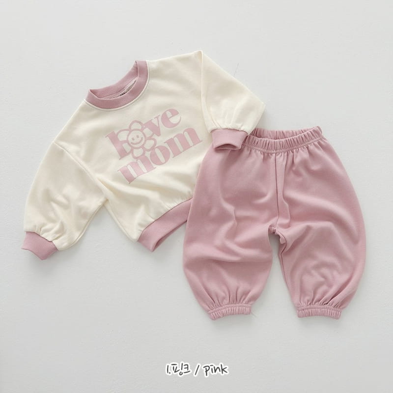 Daily Daily - Korean Children Fashion - #discoveringself - Mom And Daddy Love Top Bottom Set - 2