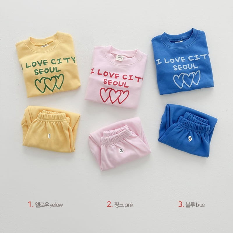 Daily Daily - Korean Children Fashion - #discoveringself - I Love City Top Bottom Set