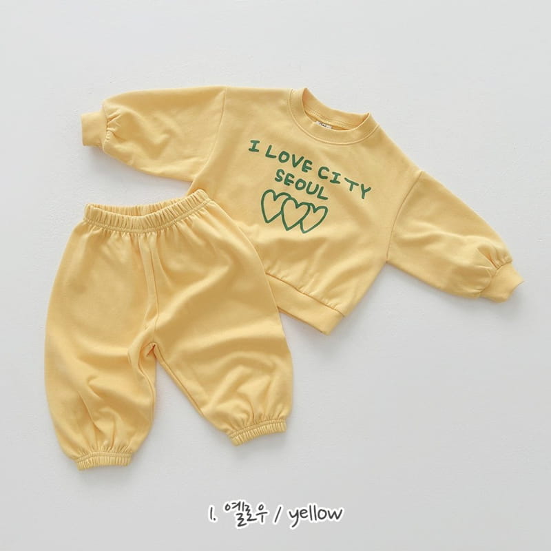 Daily Daily - Korean Children Fashion - #fashionkids - I Love City Top Bottom Set - 2