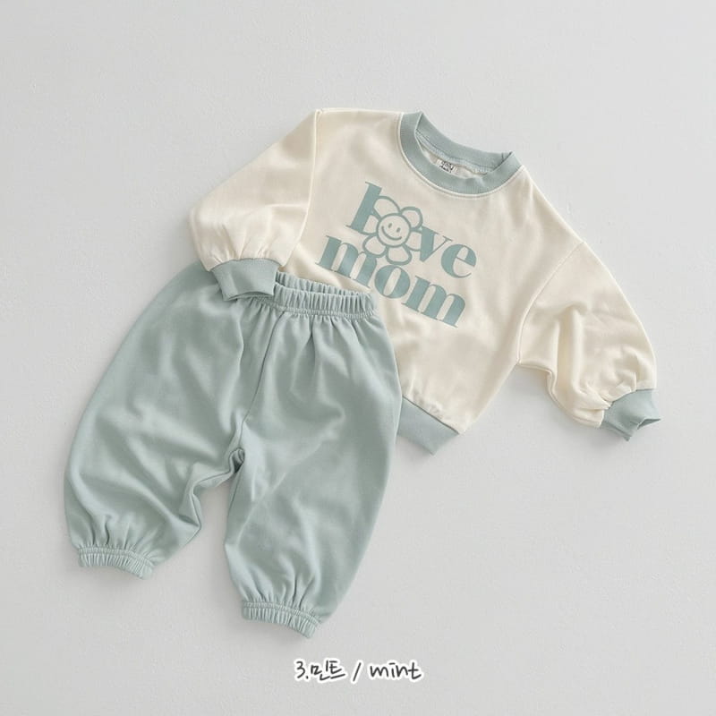 Daily Daily - Korean Children Fashion - #fashionkids - Mom And Daddy Love Top Bottom Set - 4