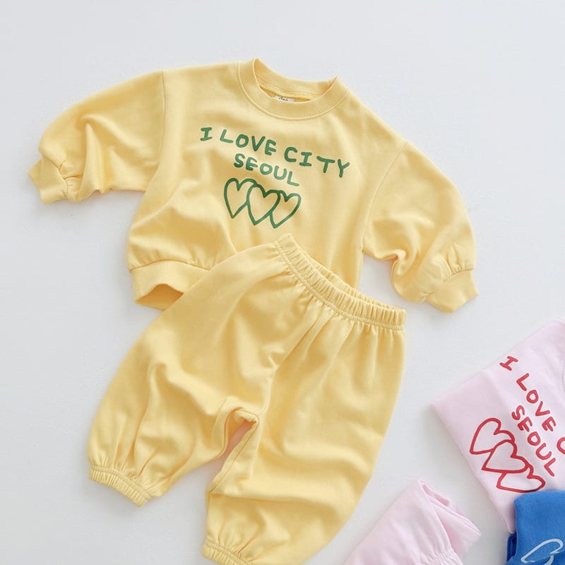 Daily Daily - Korean Children Fashion - #prettylittlegirls - I Love City Top Bottom Set - 10