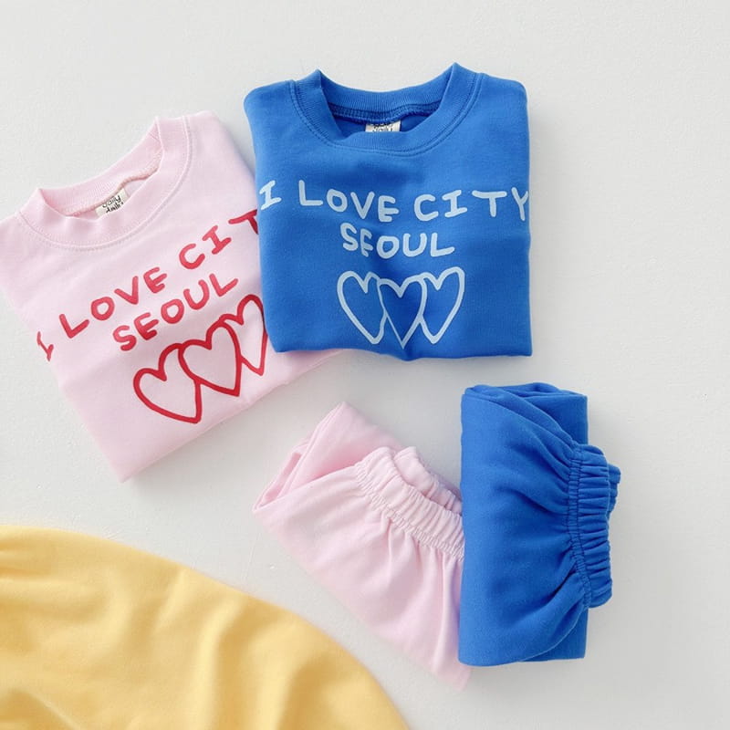 Daily Daily - Korean Children Fashion - #todddlerfashion - I Love City Top Bottom Set - 11