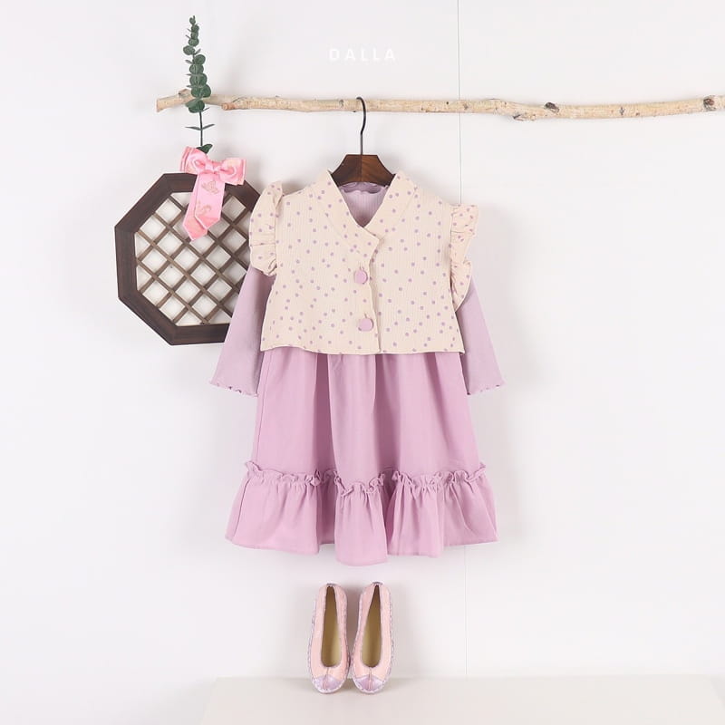 Dalla - Korean Children Fashion - #childrensboutique - Dot Girl Hanbok