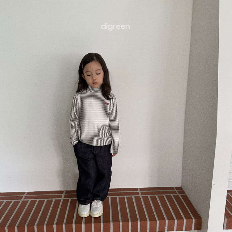 Digreen - Korean Children Fashion - #Kfashion4kids - Line Turtleneck Tee - 5