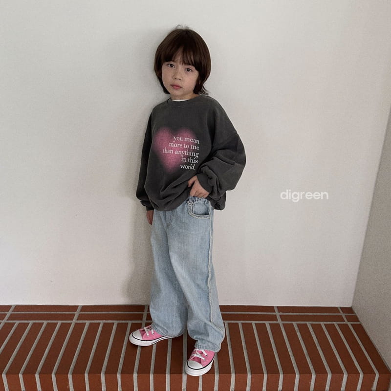 Digreen - Korean Children Fashion - #childofig - Heart Dyeing Sweatshirt - 2